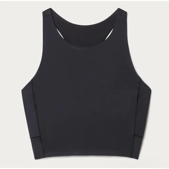 Rhone Revive Longline Black Yoga Work Out Athletic UPF 50+ Bra Tank Medium NWOT - Picture 3 of 8